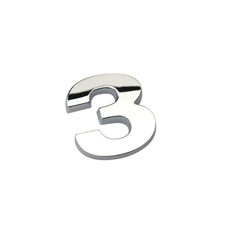 A-Z Alphabet Letters Car Sticker Self Adhesive Auto Badge Emblem 3D Chrome #