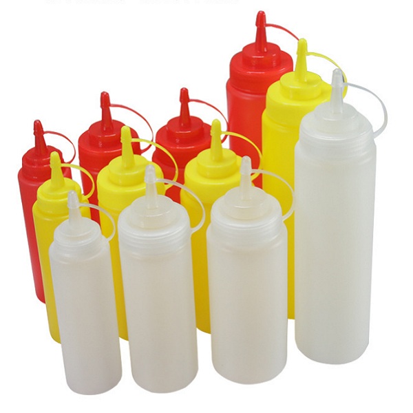 Wholesale Plastic Squeeze Bottle Condiment Dispenser Ketchup Mustard