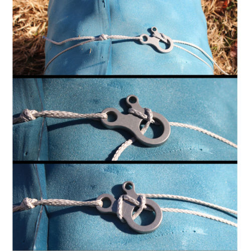 8/14PC Camping Tent Cord Rope Fastener Guy Line Carabiner Hook Buckle