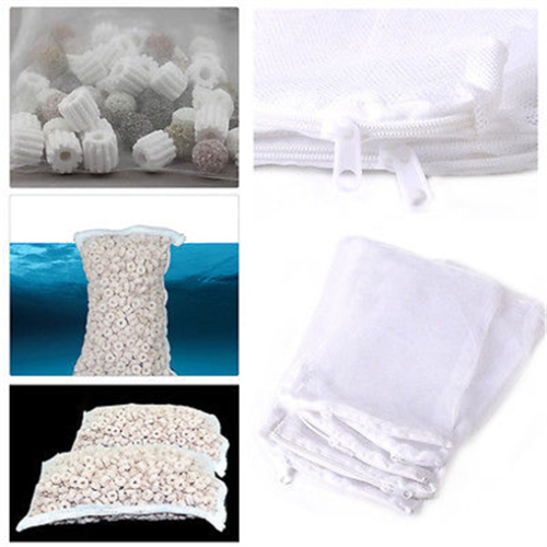 Nylon-Aquarium-Fish-Tank-Pond-Filter-Media-Zip-Mesh-Net-Food-Zipper-Bags-Lots