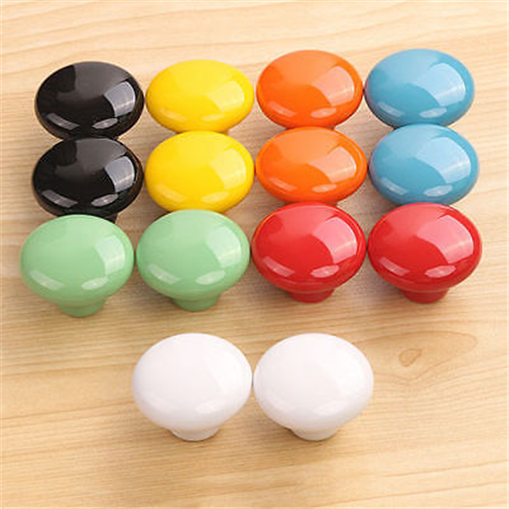 1//4//10X Céramique Porte Poignées 7Couleurs Cuisine Cabinet Placard Tirer Boutons